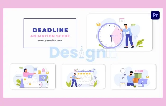 Work Deadline Vector Animation Scene