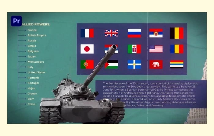 World War 1 Slideshow Premiere Pro Template