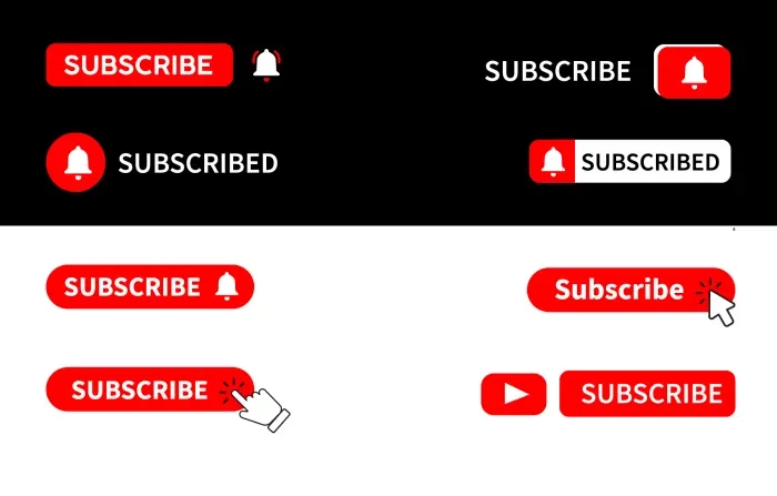 Youtube Subscribe Button Elements image