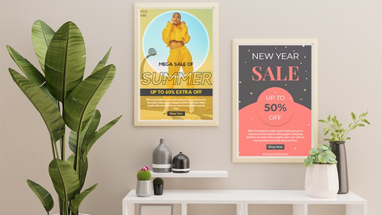 Design sales poster template freely