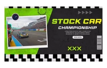 Racing Car Slideshow After Effects Templates