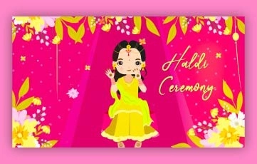 Haldi Ceremony Invitation Card After Effects Template