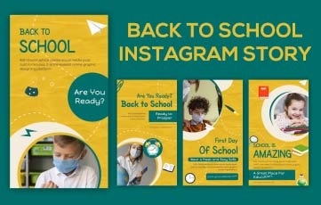 Back To School Social Media Stories After Effects Template