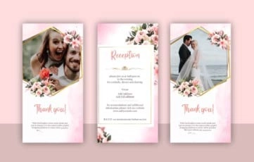 Wedding Invitation Card Instagram Story After Effects Template