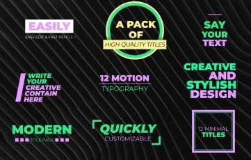Typography Collection After Effects Template