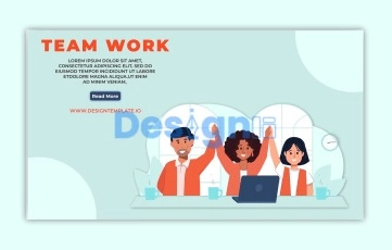 Team Work Landing Page After Effects Template 02