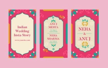 Indian Wedding Invitation Cards Instagram Story After Effects template