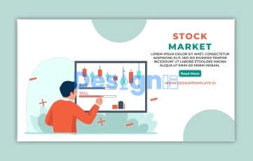 Stock Market Landing Page After Effects Template