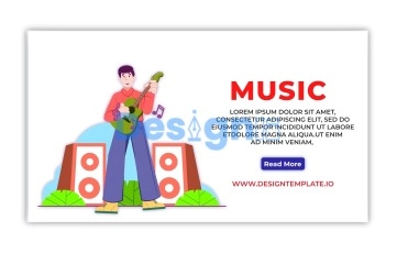 Music Landing Page After Effects Template