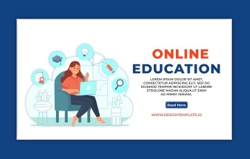 Online Education Landing Page After Effects Template