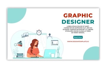 Graphic Designer Landing Page After Effects Template