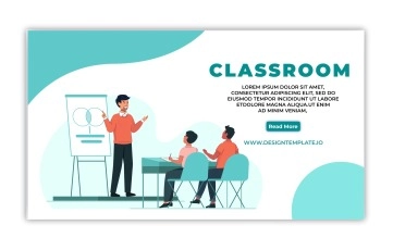 Classroom Landing Page After Effects Template