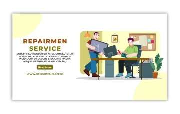 Repairmen Service Landing Page Landing Page After Effects Template