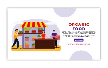 Organic Food Landing Page After Effects Template