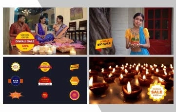 Diwali Sale Badges After Effects Templates