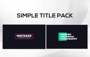 Title Pack After Effects Templates
