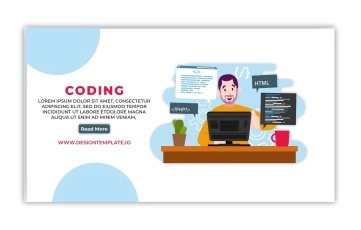 Coding Landing Page After Effects Template