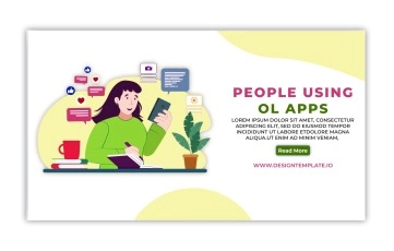 People Using Ol Apps Landing Page After Effects Template