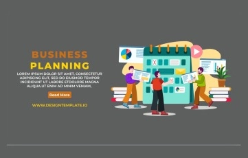 Business Planning Landing Page After Effects Template