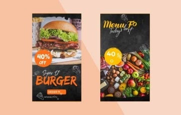 New Food Instagram Stories Template After Effects Template