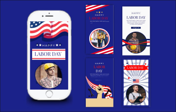 Happy Labor Day Facebook Instagram Story After Effects Template