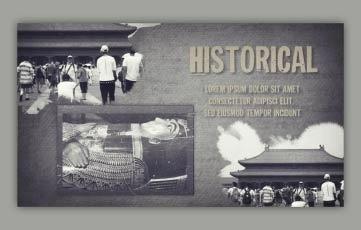 Historical Slideshow Template With Animated Text and Video