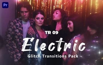 Electric Glitch Transition Templets For Premiere Pro