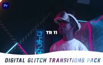 Save Money Now Digital Glitch Transitions Pack Premiere Pro Template