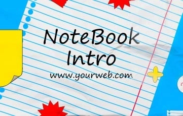 Notebook Intro After Effects Template