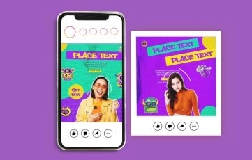 Pop Color Instagram Post 01 After Effects Template