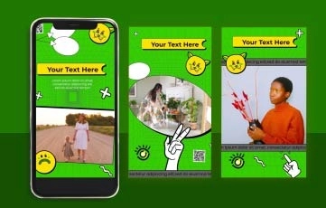 Green Instagram Story After Effects Template