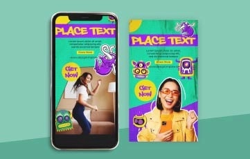 Pop Color Instagram Story 01 After Effects Template