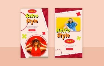 Retro Color Instagram Story After Effects Template 2