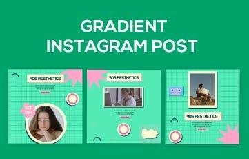 Gradient Instagram Post After Effects Template