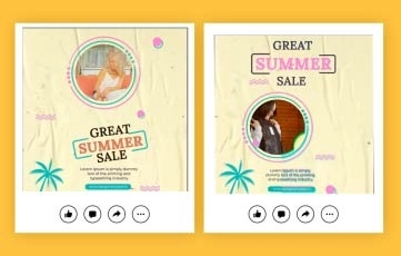 Summer Sale Instagram Post After Effects Template