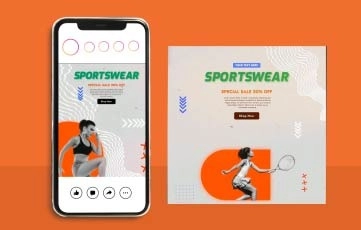 Sports Instagram Post After Effects Template