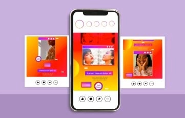 Warm Colors Instagram Post After Effects Template