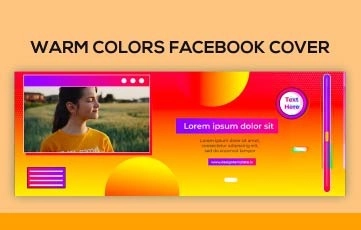 Warm Colors Facebook Cover After Effects Template