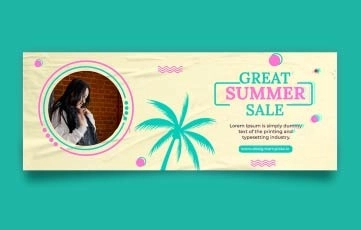 Summer Sale Facebook Cover After Effects Template