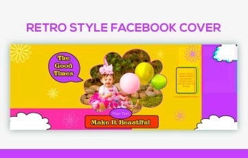 Retro Style Facebook Cover After Effects Template