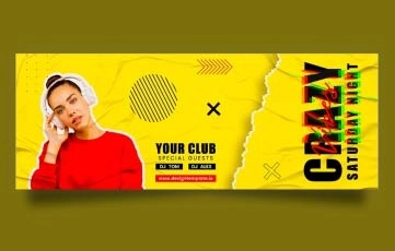 Crazy Night Vibes Facebook Cover After Effects Template
