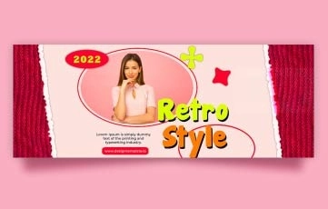 Retro Color Facebook Cover After Effects Template 02