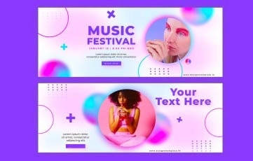 Music Festival Facebook Cover After Effects Template 1