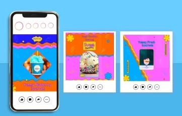 Ice Cream Instagram Post After Effects Template