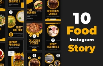 Top Food Page Instagram Stories After Effects Template