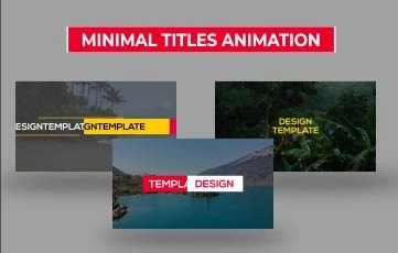 Minimal Titles Animation AE Template