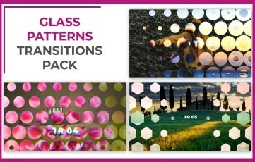 Creative Glass Patterns Transitions After Effects Template