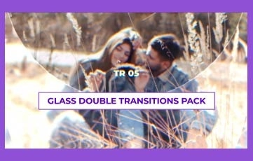 Glass Double Line Transitions After Effects Template