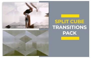 Latest Split Cube Transitions Pack After Effects Template