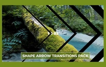 Shape Arrow Transitions Pack After Effects Template